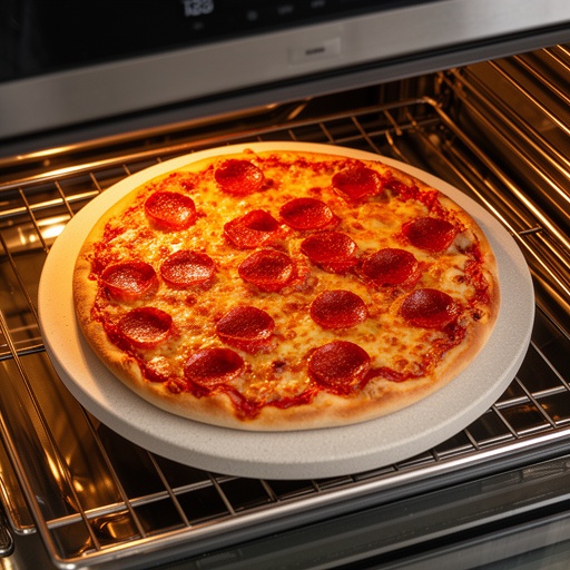 Pizza stone view